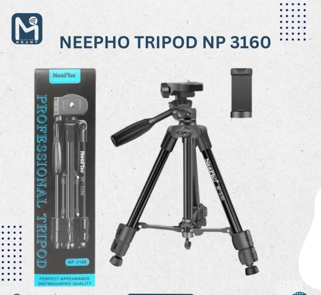 NeePho NP-3160 Professional Portable Tripod with Phone Holder - Lightweight Aluminium for DSLR & Smartphones
