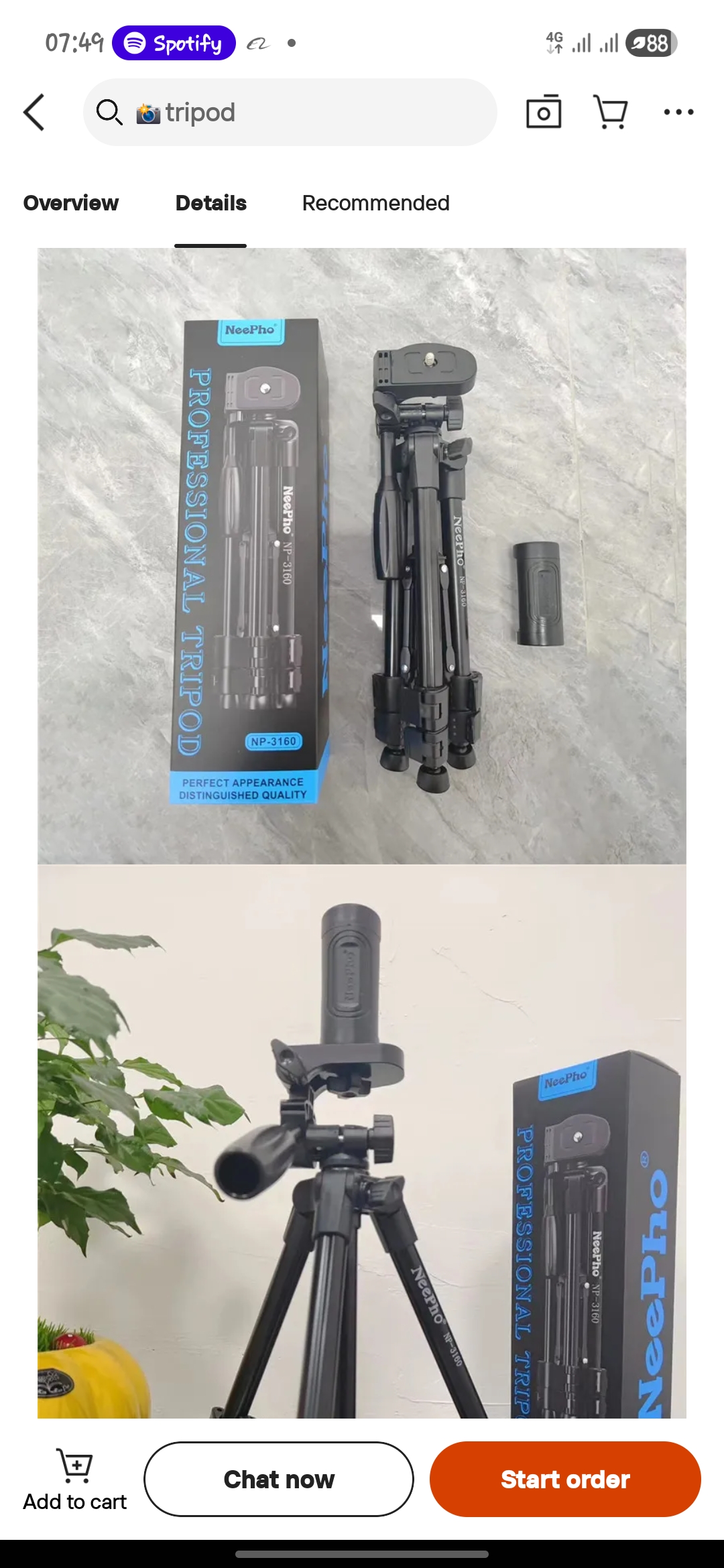 NeePho NP-3160 Professional Portable Tripod with Phone Holder - Lightweight Aluminium for DSLR & Smartphones