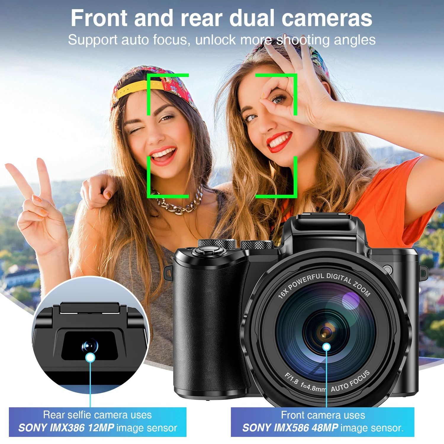 【Bantu Box】DC226 8K Digital Cameras Autofocus 88MP WiFi Profession Camera with Dual-Lens 16X Digital Zoom Photography Camera with Touch Screen. - AliExpress