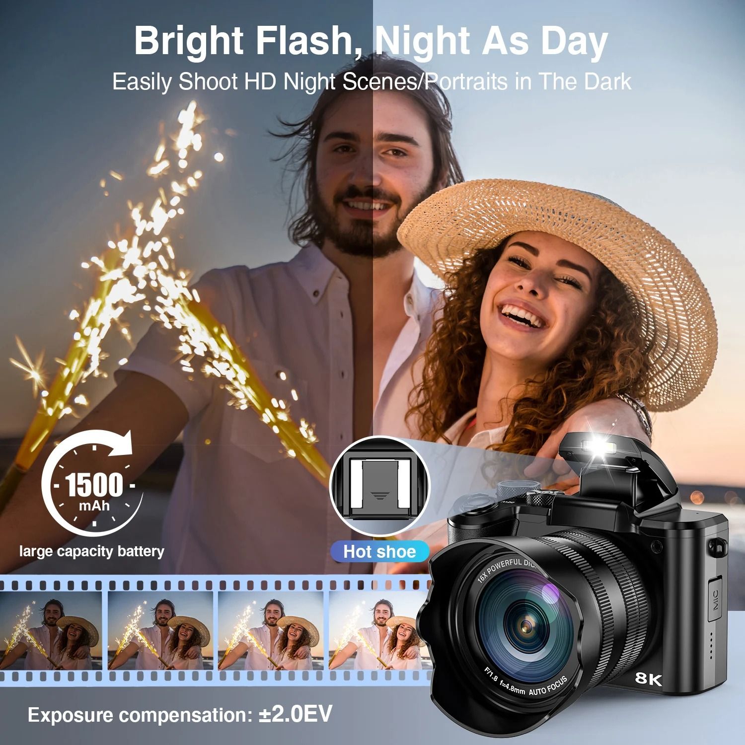 【Bantu Box】DC226 8K Digital Cameras Autofocus 88MP WiFi Profession Camera with Dual-Lens 16X Digital Zoom Photography Camera with Touch Screen. - AliExpress