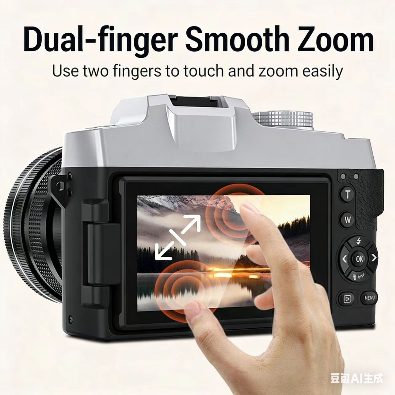 【Bantu Box】WD09  75MP Digital Camera for Photography & Video, 4K VloggingCamera with 3inch Touch Flip Screen &18X Digital Zoom, AutofocusCompact