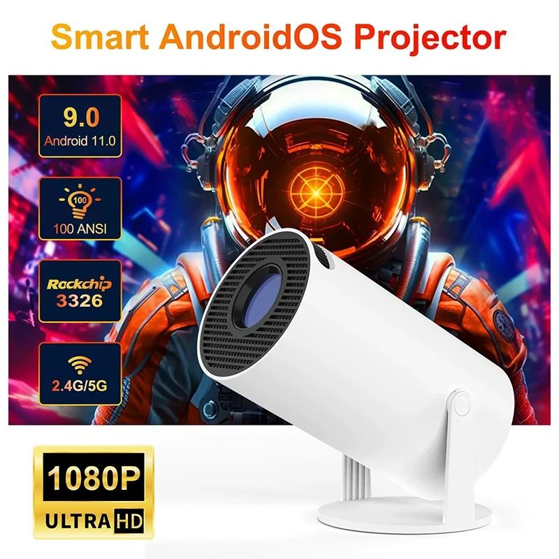 【Bantu Box】 HY300  Android 11 Wifi6 110ANSI Allwinner RK3326 BT5 1080P 1280*60Projector HY300 Android 11 Wifi6 110ANSI Allwinner RK3326 BT5 1080P 1280*600P Portable projector Home Cinema Outdoor