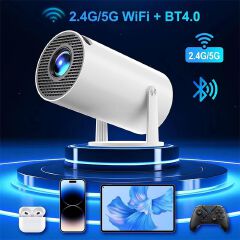 【Bantu Box】 HY300  Android 11 Wifi6 110ANSI Allwinner RK3326 BT5 1080P 1280*60Projector HY300 Android 11 Wifi6 110ANSI Allwinner RK3326 BT5 1080P 1280*600P Portable projector Home Cinema Outdoor