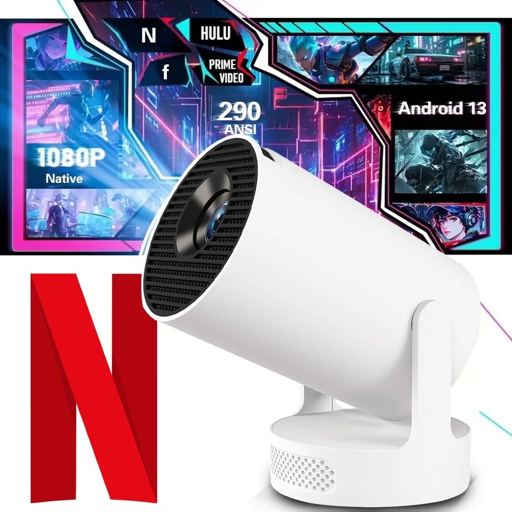 【Bantu Box】HY300UItra  8K Wifi6 Projector 290ANSI Android 13 Dual WIFI 6\ BT5.0 1280*720P Home Cinema Outdoor portable HY300 UItra