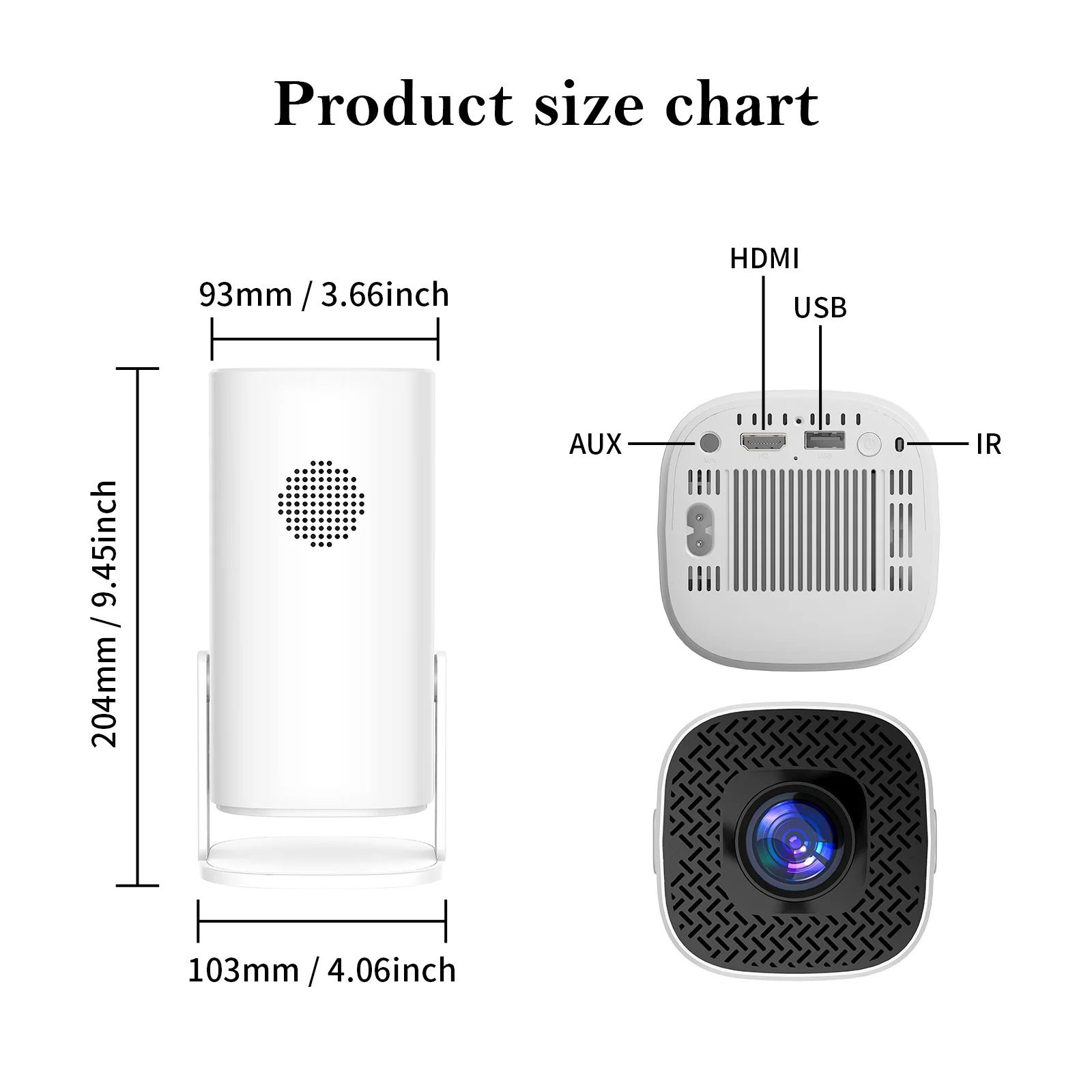 【Bantu Box】P30 Smart Mini Projector Android 11 WiFi6 Support 4K 1080P BT5.0 Projector 1280*720P Home Cinema Portable Projector