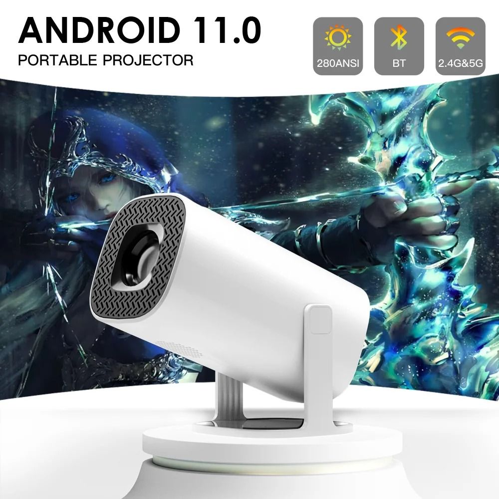 【Bantu Box】P30 Smart Mini Projector Android 11 WiFi6 Support 4K 1080P BT5.0 Projector 1280*720P Home Cinema Portable Projector