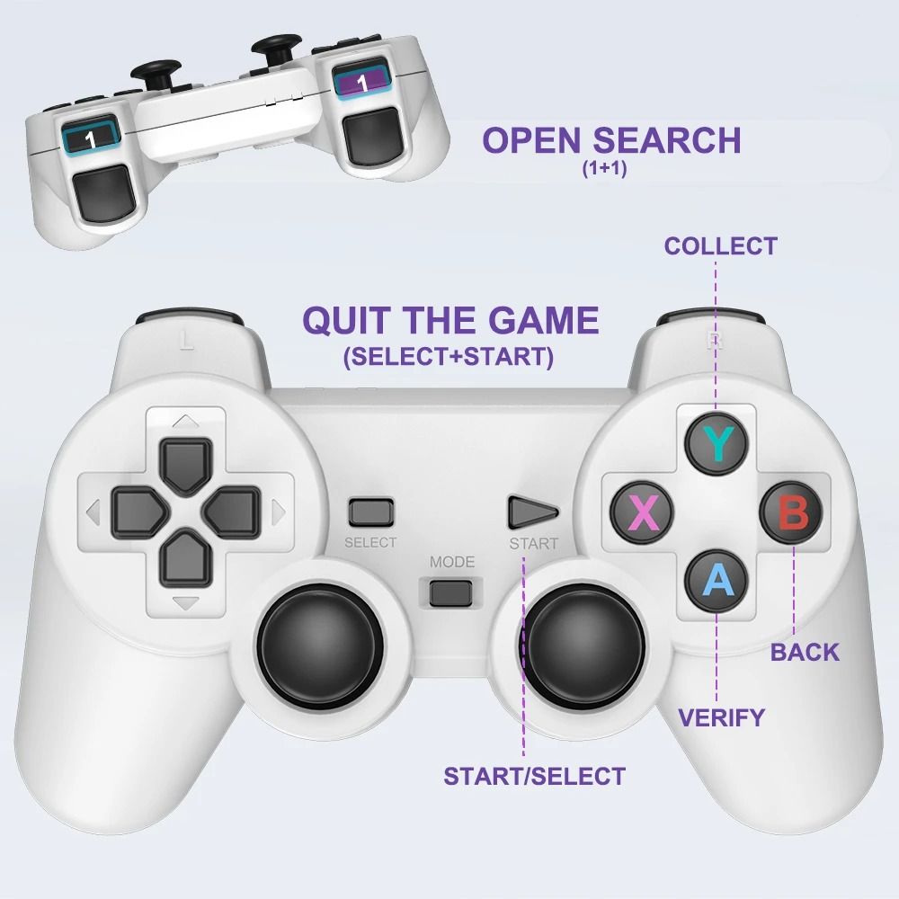 【Bantu Box】Velec Game Projector HY300 Pro HiFi 2IN1 Professional Chip Android Projector With 2 Wireless Game Controllers  Games