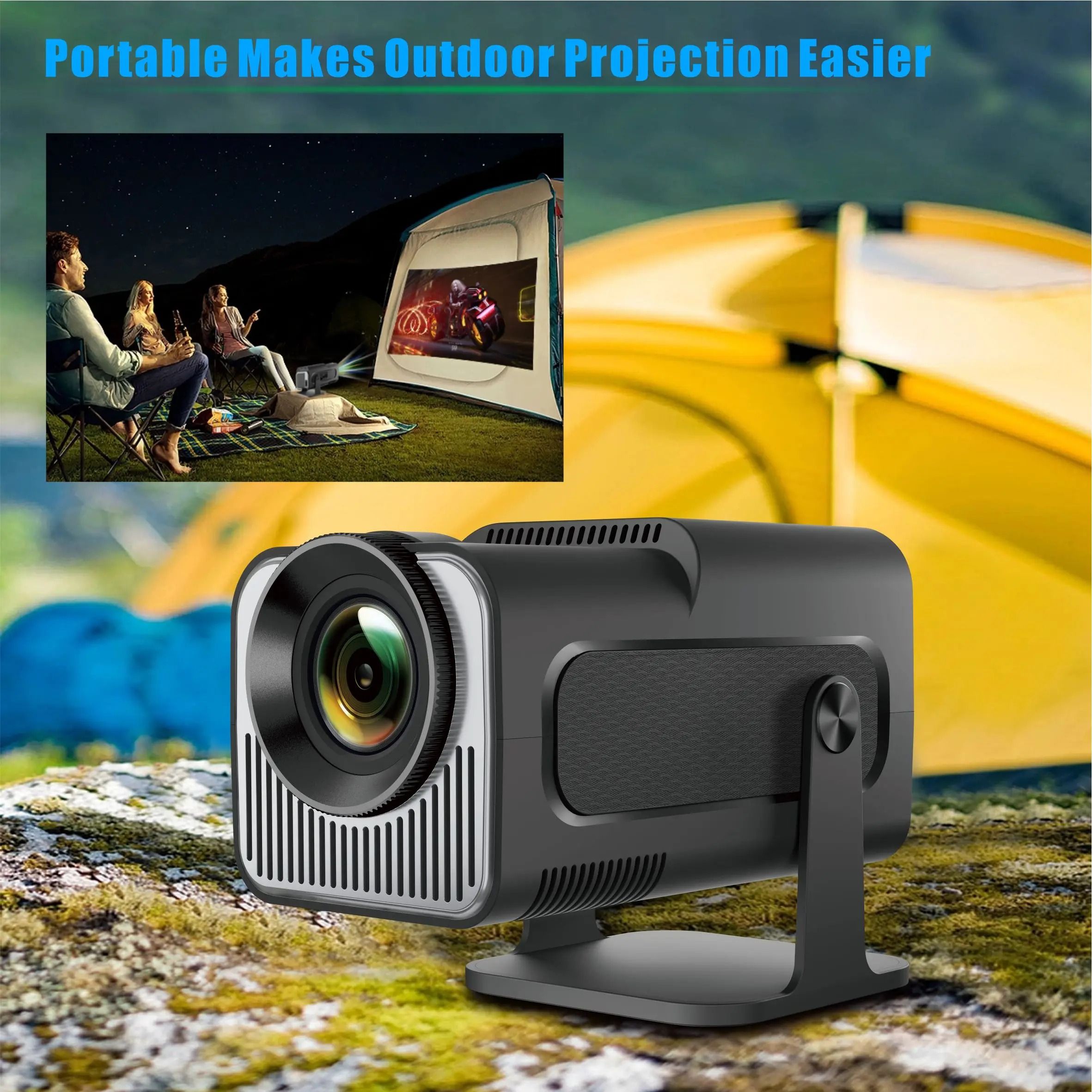 【Bantu Box】4K Portable Projector HY320 Minigame set Android 13 Wifi6 BT5.0 Native 720P Video Projector Home Outdoor Cinema Smart Projectors Movie