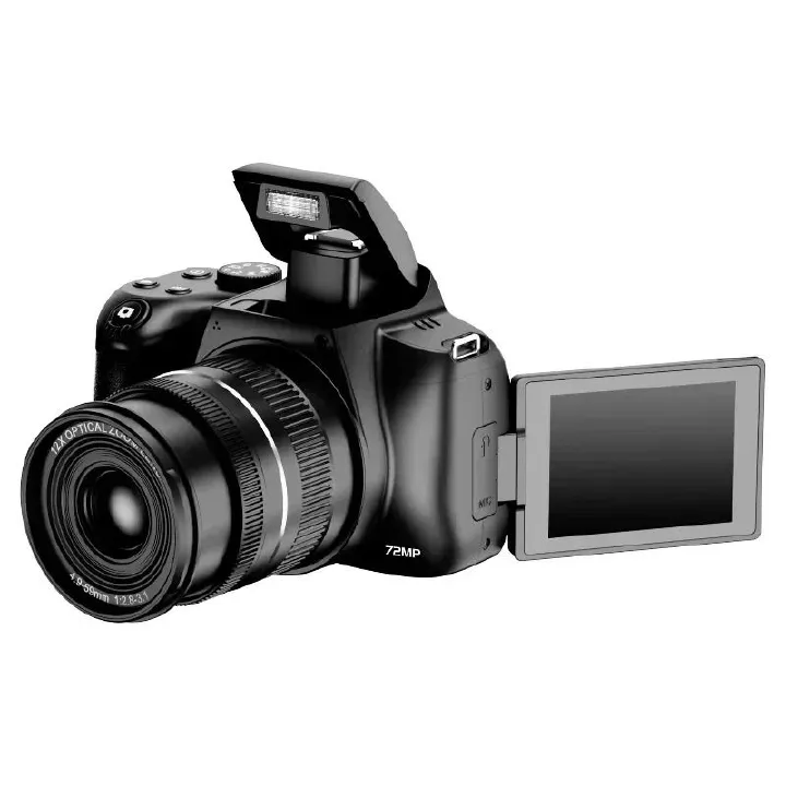 【Bantu Box】W3 new 72 million pixels, digital camera high definition optical zoom, micro single, female studentEntry-level DSLR camera for selfie, 4K HD video recording, student-friendly, telephoto len
