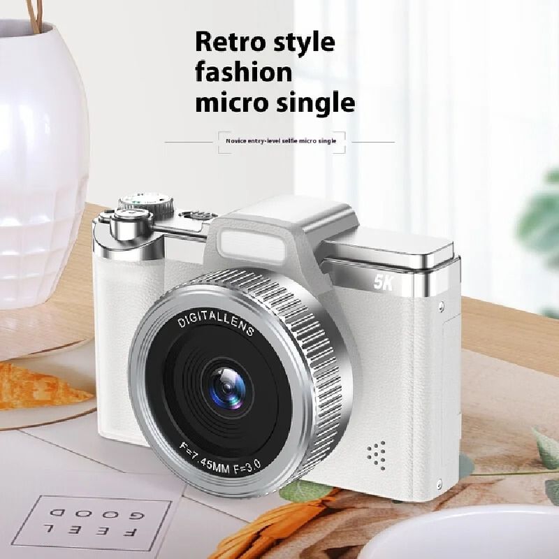 【Bantu Box】A1 Mirrorless Digital Camera - 64megapixel High-Pixel Ccd Dual Camera 4k Retro Portable For Students Campuses And Travel Beginners