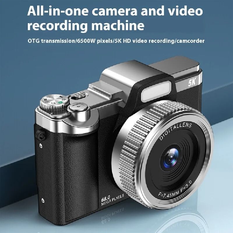 【Bantu Box】A1 Mirrorless Digital Camera - 64megapixel High-Pixel Ccd Dual Camera 4k Retro Portable For Students Campuses And Travel Beginners