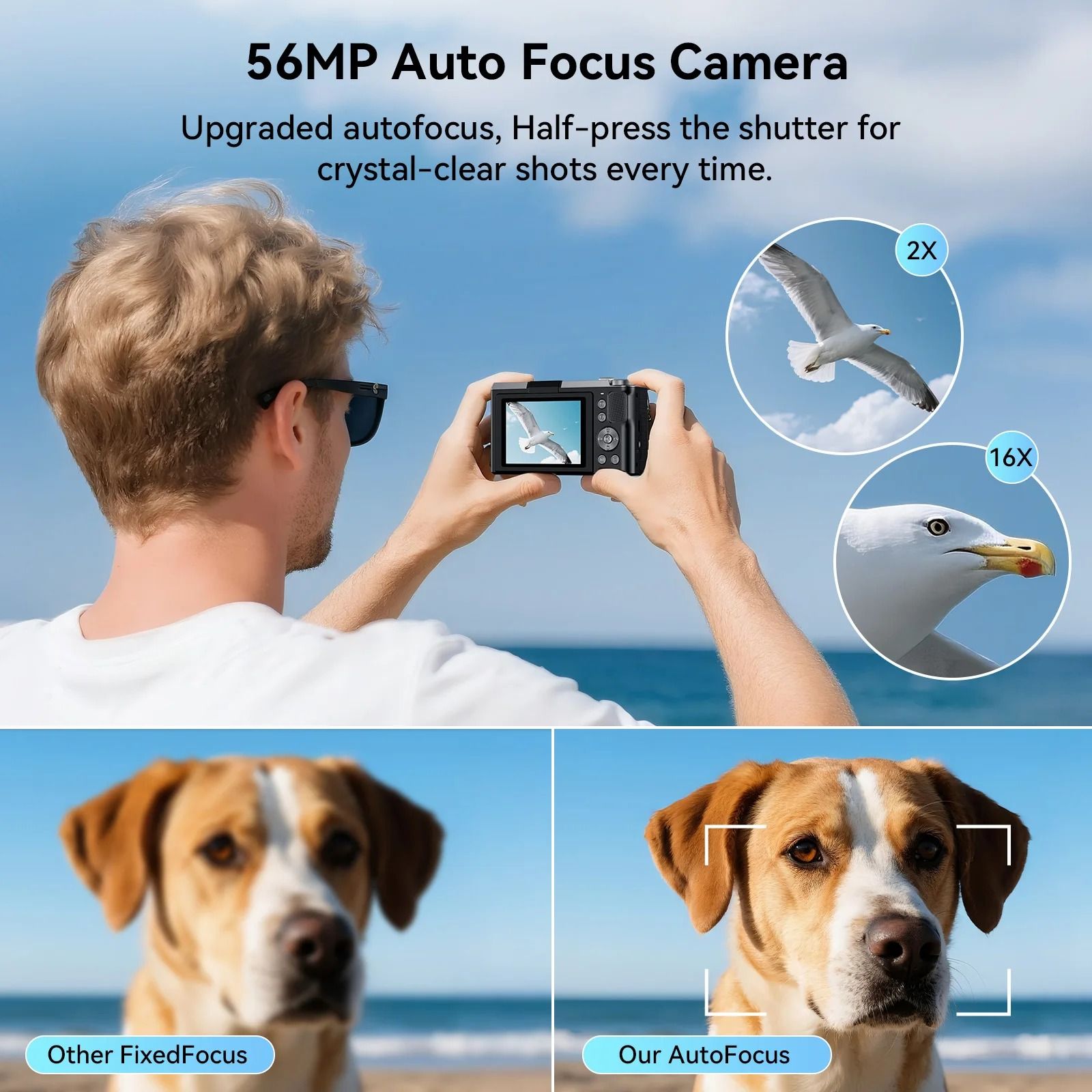 【Bantu Box】 DC11 Factory Supply HD Digital Camera with 3 Inch IPS Screen Fast Auto Focus 16X Zoom 4K Video Micro SLR Camera