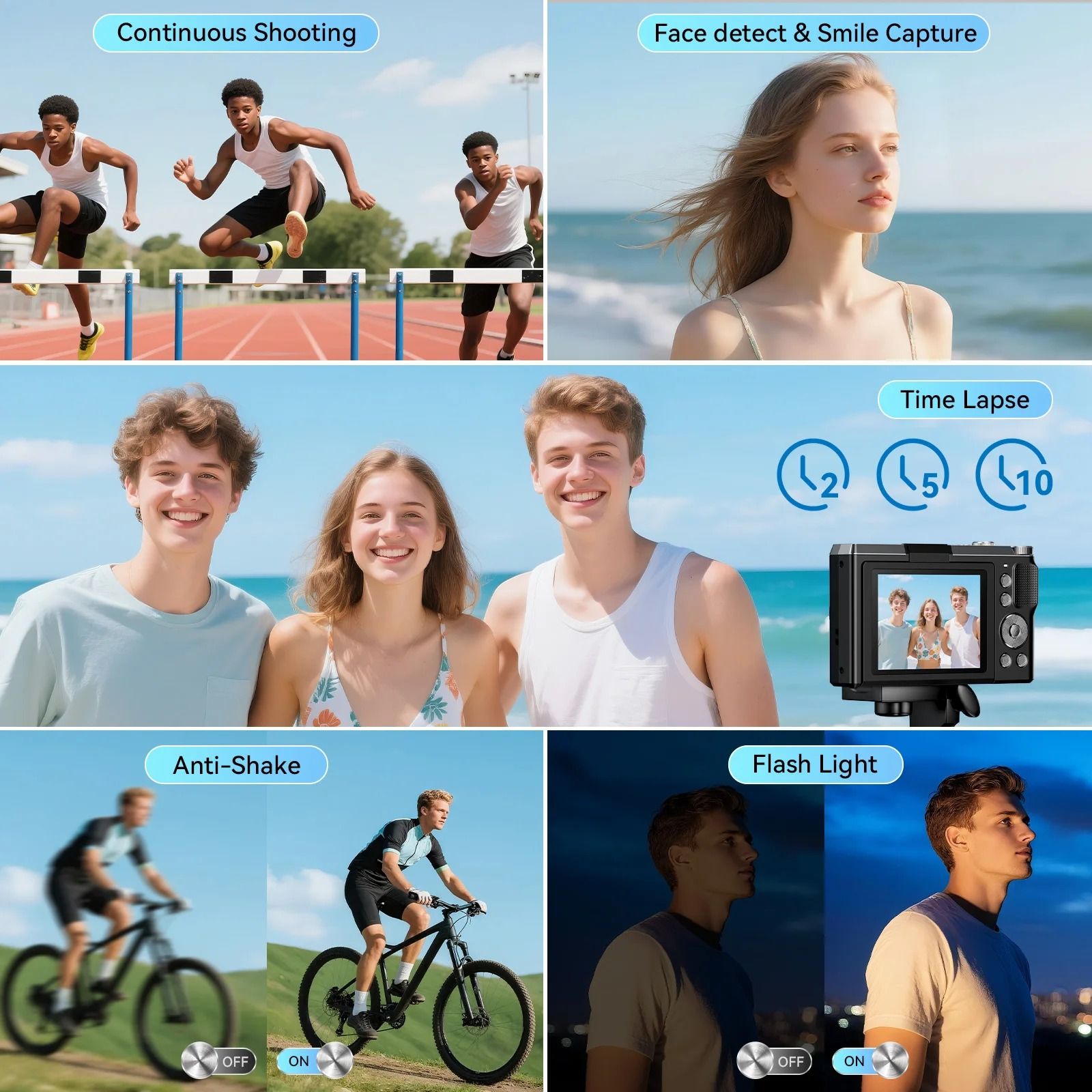 【Bantu Box】 DC11 Factory Supply HD Digital Camera with 3 Inch IPS Screen Fast Auto Focus 16X Zoom 4K Video Micro SLR Camera