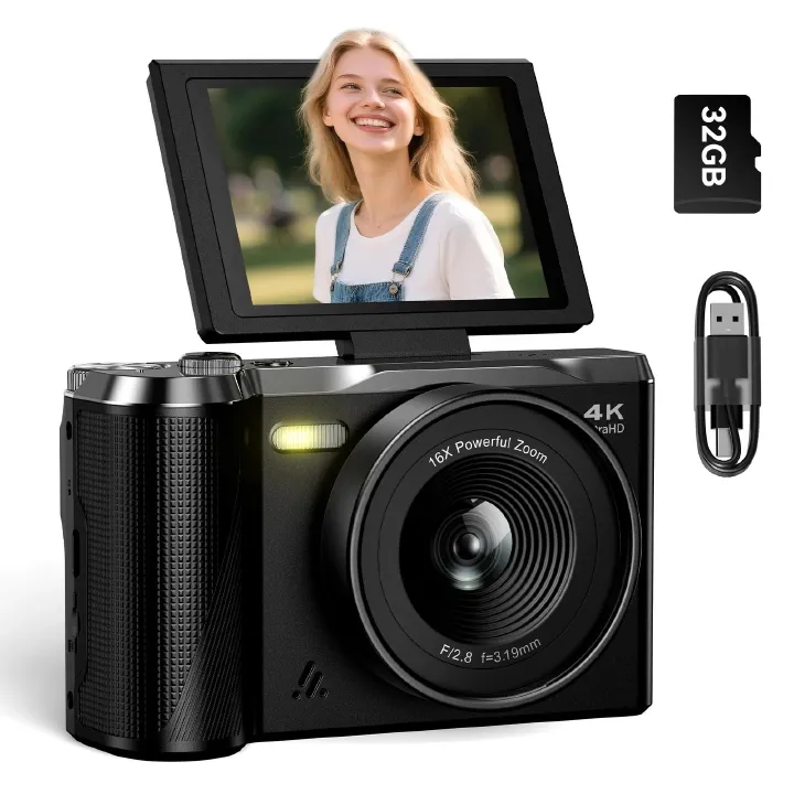 【Bantu Box】 DC11 Factory Supply HD Digital Camera with 3 Inch IPS Screen Fast Auto Focus 16X Zoom 4K Video Micro SLR Camera