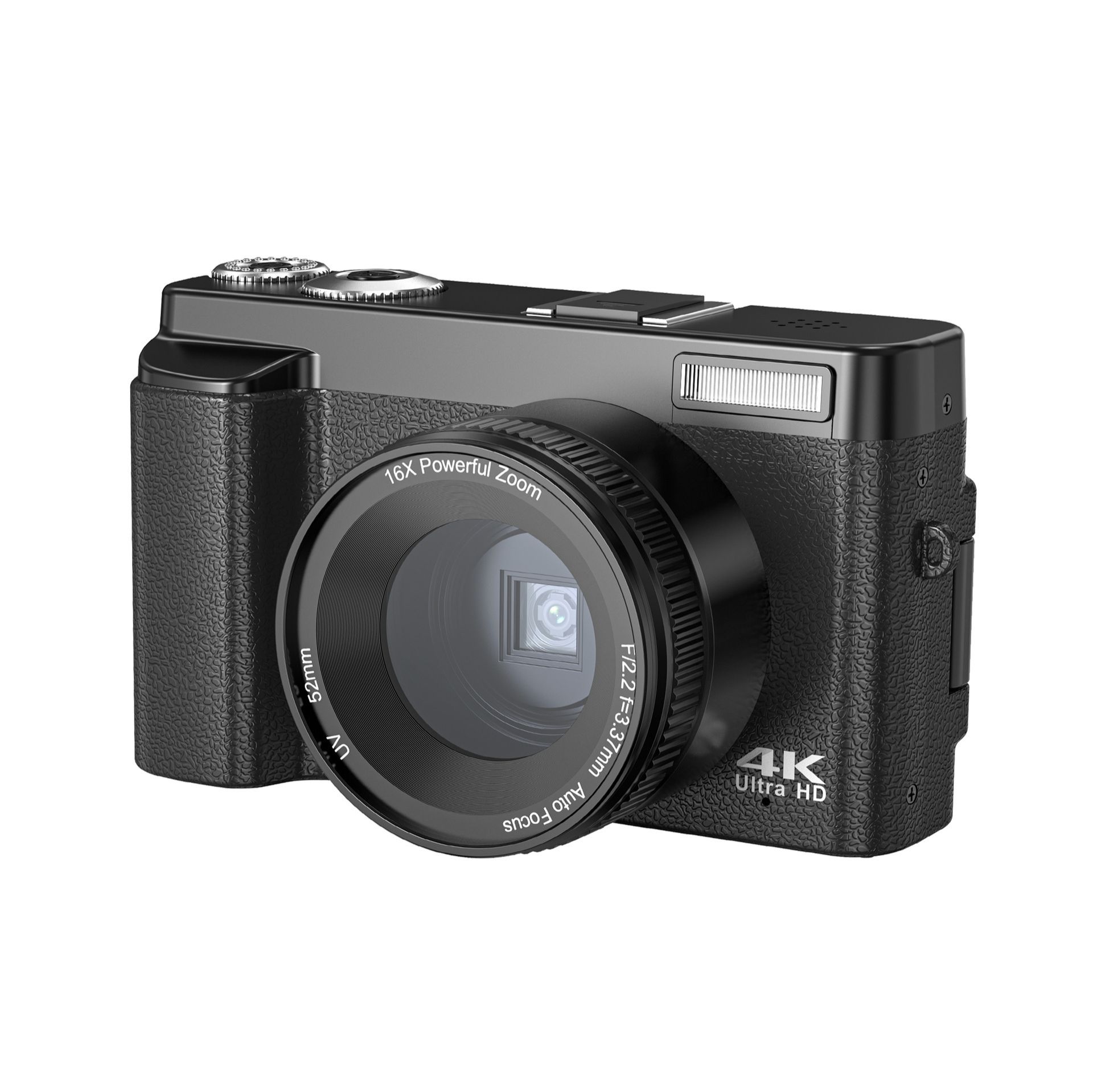 【Bantu Box】DC101 4K Vlogging Camera,48MP Digital Camera For Photography With Autofocus 3.0 Inch Touch Screen,180 Degree Flip Screen
