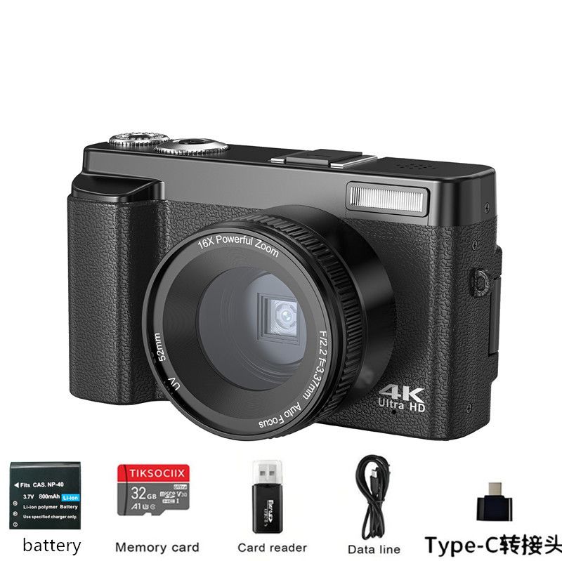 【Bantu Box】DC101 4K Vlogging Camera,48MP Digital Camera For Photography With Autofocus 3.0 Inch Touch Screen,180 Degree Flip Screen