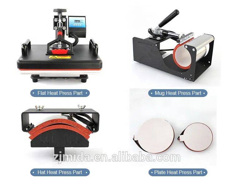 10 in 1 Sublimation T-shirt Transfer Printing Machines for T-Shirt Cap Mug Plate Pen Heat Press Machine