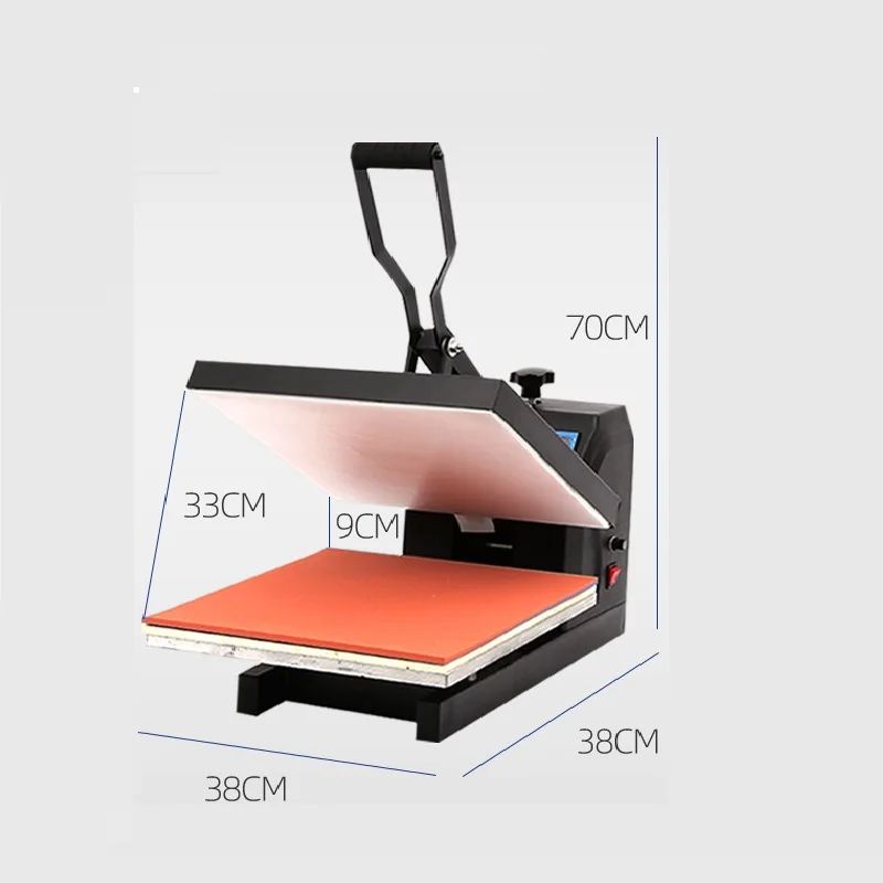 110V/220V Electric Flatbed Manual T-Shirt Printing Heat Press Machine for Hot Stamping and Clothes Labels