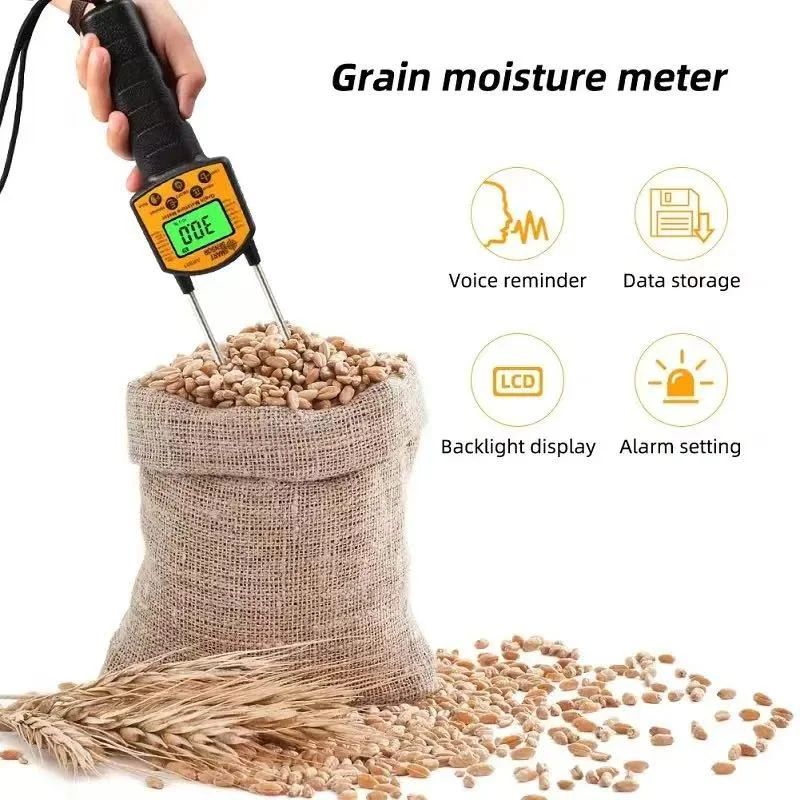 AR991 Portable Digital Moisture Meter for Grains Smart Sensor Used Measure Moisture Content Corn Flour Rapeseed Seed