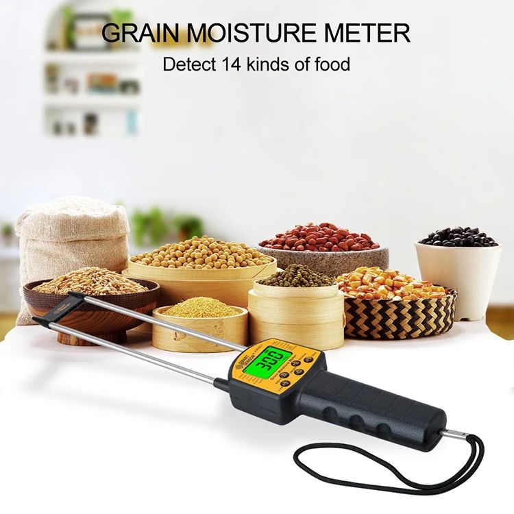 AR991 Portable Digital Moisture Meter for Grains Smart Sensor Used Measure Moisture Content Corn Flour Rapeseed Seed