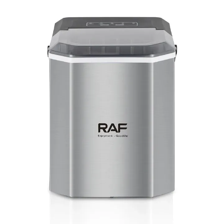RAF R.0300 Ice Machine Portable Carry Handle Self-Cleaning Ice Makers With Basket and Scoop