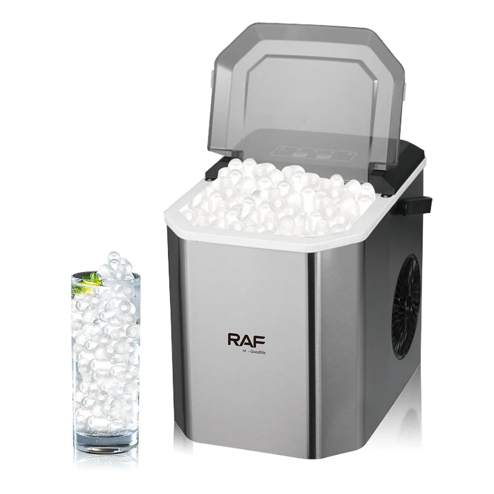 RAF R.0300 Ice Machine Portable Carry Handle Self-Cleaning Ice Makers With Basket and Scoop