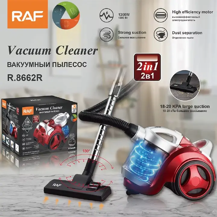 Household Wet & Dry Bagless Powerful Portable Vacuum Cleaner with Wire Twisting Design with HEPA