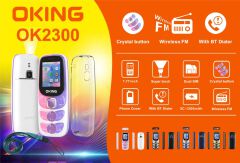 OKING OK2300 CRYSTAL BUTTON WIRELESS FM 1.77 INCH SUPER TORCH WITH  BT DIALER