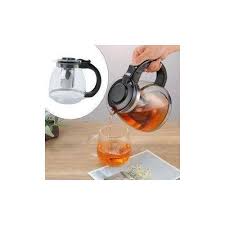 Borosilicate Tea Decanter with Infuser, 1000ml Glass Tea Pot with Gold Infuser, Durable Tea Brewing and Serving Container