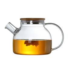 Heat-Resistant Glass Teapot with Stainless Wire Infuser, 1.5L Borosilicate Tea Pot, Wooden Lid, Durable and Elegant, Perfect for Brewing Tea at Home, Office, or Gifting