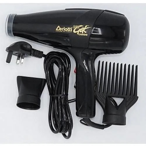 Ceriotti Zeriotti Heavy Duty Super GEK 3800 Blow Dry Hair Dryer – Professional Salon Hair Dryer with 3800W Powerful Motor, Multiple Heat & Speed Settings, Cool Shot, Ionic Technology,
