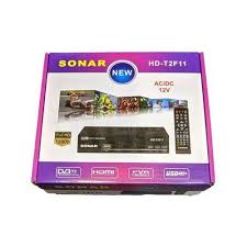 Sonar HD-T2F11 Free To Air Digital TV Decoder Full HD 1080p, DVB-T2 Receiver with HDMI & USB Support, PVR Recording, AC/DC 12V Compatible Set Top Box with Remote Control