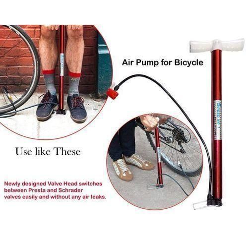 Air Pump Inflator Bicycle Pump/Ball Pump + 1 FREE Inflation Needle Hand Pressure Pump.Aluminum frame construction, lightweight and durable. Portable size, convenient for carrying and can fit in a back
