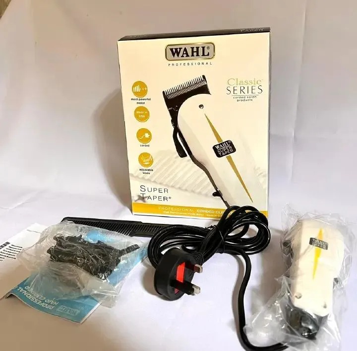 ✂️ Wahl Professional Super Taper Shaving Machine – Powerful & Quiet Barber Clipper with V5000 Motor | Classic, Durable & Ideal for Professional Kinyozi Use