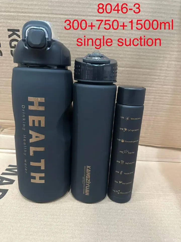 3 In 1 Color Motivational Water Bottle