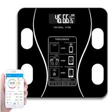 Smart Bluetooth Weighing Scale with 180kg Capacity, Accuracy 100g, BMI Digital Weight Machine with Body Fat Analyzer & Body Composition Monitor Sync with Mobile App