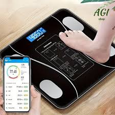 Smart Bluetooth Weighing Scale with 180kg Capacity, Accuracy 100g, BMI Digital Weight Machine with Body Fat Analyzer & Body Composition Monitor Sync with Mobile App