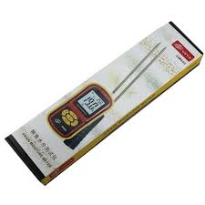 GM640 grain moisture meter with dual probe, digital tester for rice, wheat, maize, corn moisture measurement, portable handheld device with LCD display