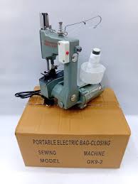 GK9-2 Portable Electric Bag Closing Sewing Machine, Industrial Sack Stitching Machine for Rice, Flour, Fertilizer and Grain Bags, Heavy Duty Handheld Stitching Tool