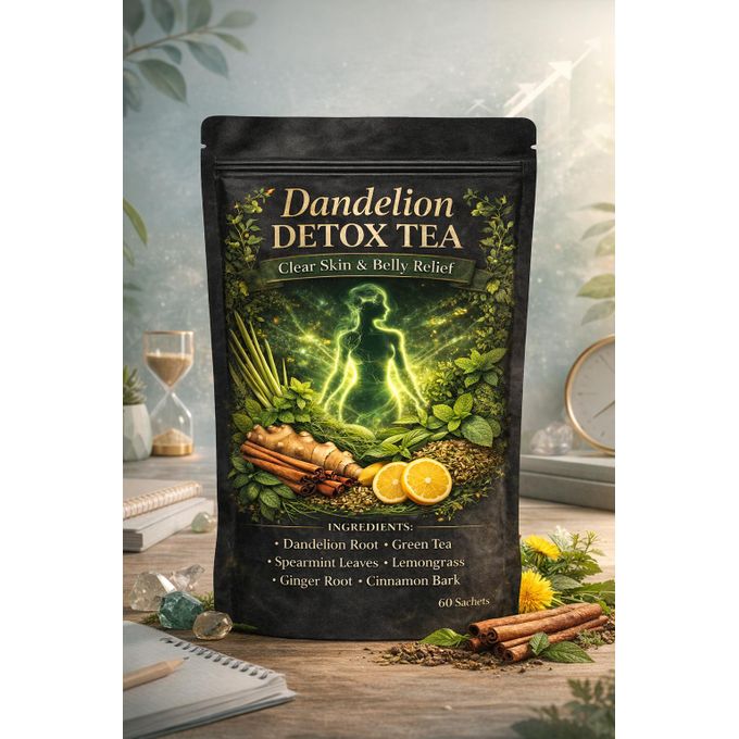 Dandelion Detox Tea – Natural Digestive Support, Bloating Relief & Skin Wellness Herbal Cleanse Tea 30/60 Sachets (0.15kg)