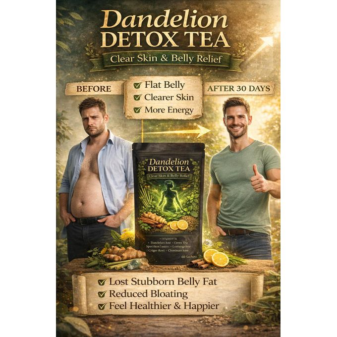 Dandelion Detox Tea – Natural Digestive Support, Bloating Relief & Skin Wellness Herbal Cleanse Tea 30/60 Sachets (0.15kg)