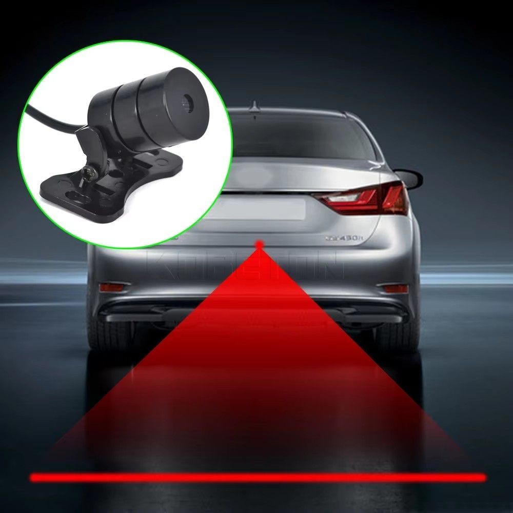 Car Anti-collision Laser Fog Light Auto Anti-fog Parking Stop Braking Signal Indicators Motorcycle LED Warning Light Car-Styling C-645