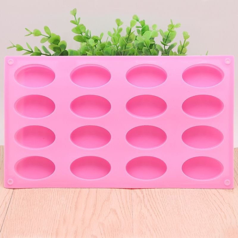 16 Cavity Oval Shape Chocolate Silicone Mold Ice Sweet Candy Jelly Mould DIY Fondant Cake Molds Food E-631