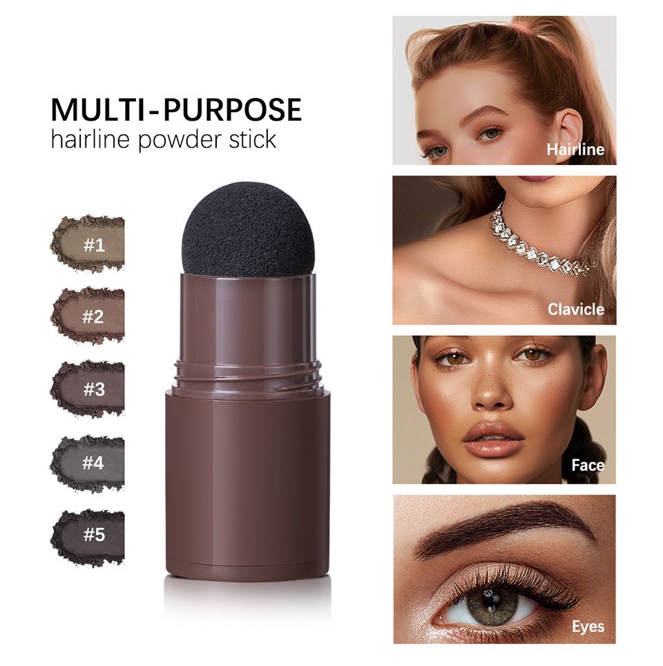 Hairline Shadow Powder Hair Waterproof Hairline Root Cover Up Natural Black Brown Eyebrow Contour Stick Repair Fill in Hair Tool view 4