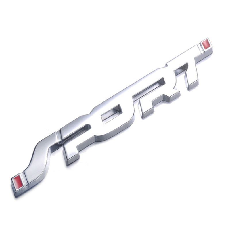 1pc Car Accessories Sticker Styling Metal 3D Chrome Black Auto Car Trunk Racing Sport Word Letter Logo Emblem Badge Decal Sticker E-1286