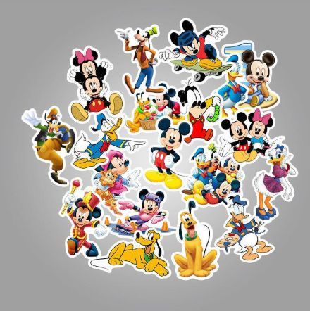50PCS Disney Movie Mickey Mouse Stickers Anime Decals DIY Skateboard Laptop Motorcycle Cool Cute Cartoon Sticker
