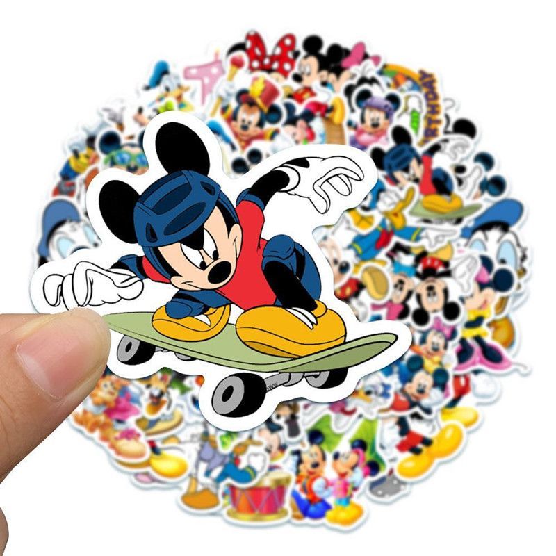 50PCS Disney Movie Mickey Mouse Stickers Anime Decals DIY Skateboard Laptop Motorcycle Cool Cute Cartoon Sticker