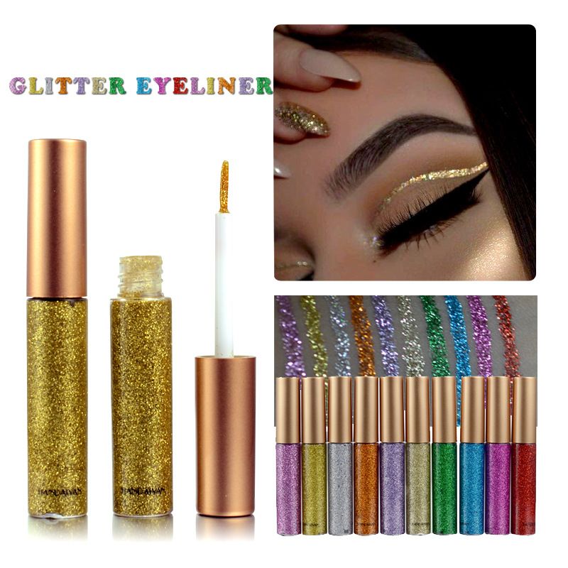 Shining Glitter Liquid Eyeliner Pencil Diamond Shimmer Eye Liner Rose Gold Color Eyeliner Makeup For Eye Cosmetics B2-185
