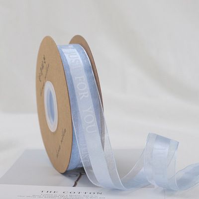Transparent Snow Gauze Ribbon Satin Ribbon Holiday DIY Gift Cake Flower Packaging Ribbon Printing Floral Ribbon &