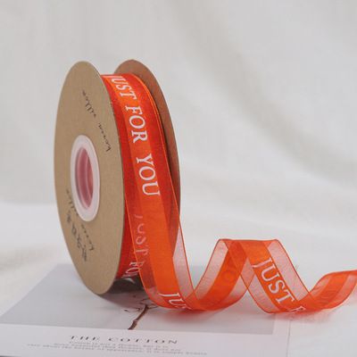 Transparent Snow Gauze Ribbon Satin Ribbon Holiday DIY Gift Cake Flower Packaging Ribbon Printing Floral Ribbon &